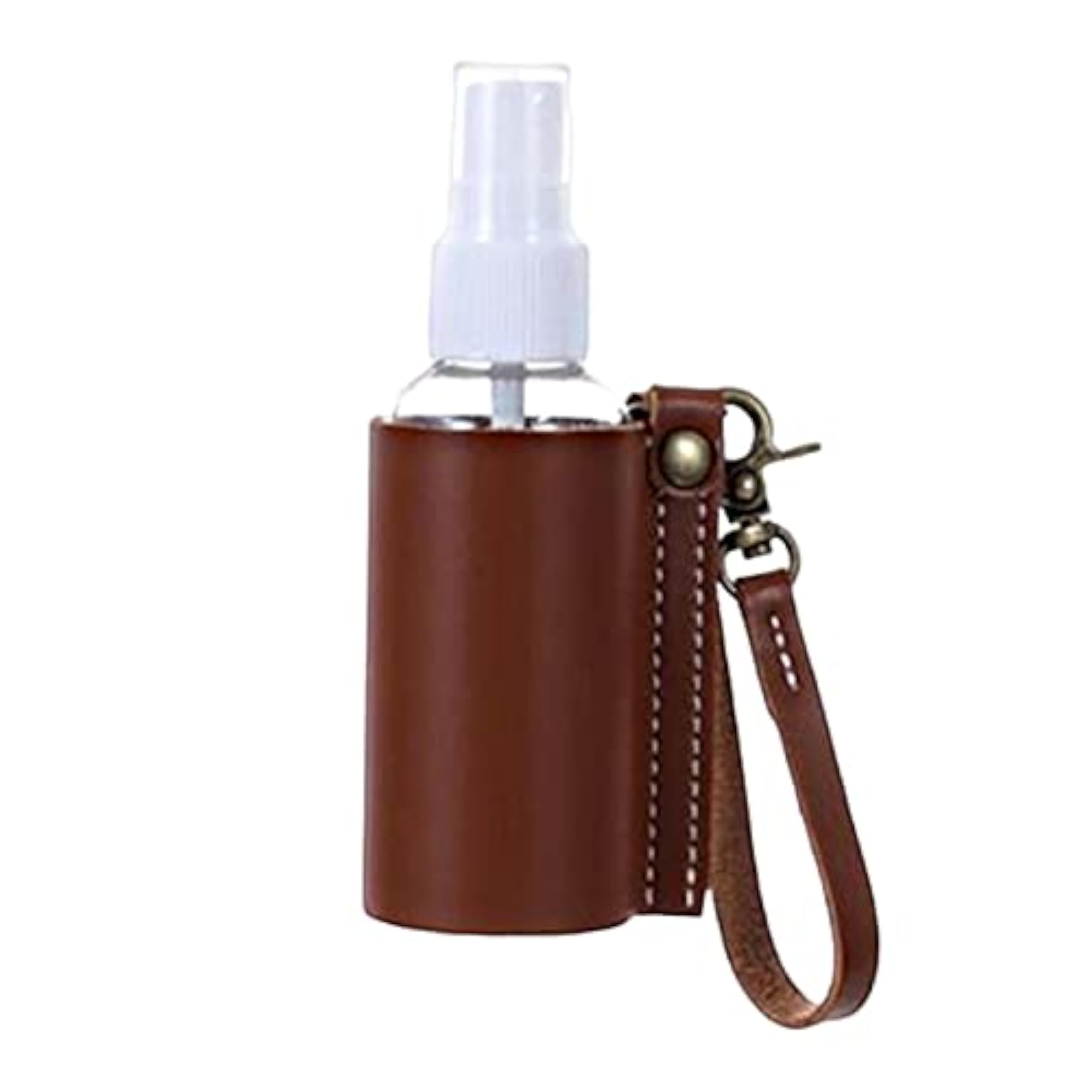 Bottle Holder with Pu Leather Sleeve, Dark Brown